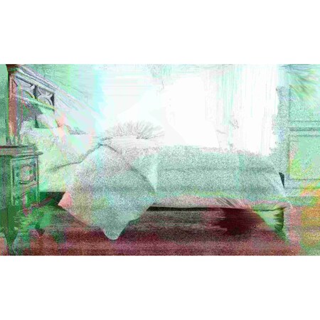 Royal Velvet 350 Thread Count 2cm Stripe Down Fiber Comforter, White, Twin 012733